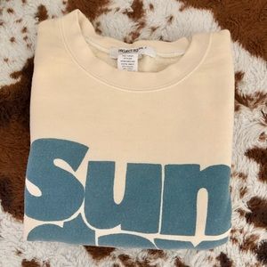 VICI sunday cotton blend cropped sweatshirt size S/M